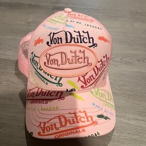Von Dutch Multicolor Logo Pink Cap